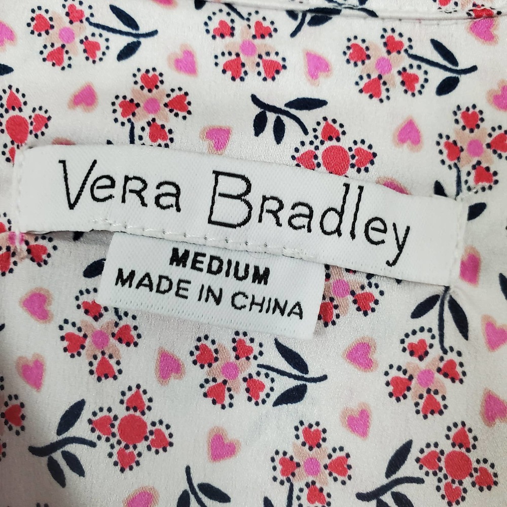 Vera Bradley NWT piped flute pajama top M - Picture 2 of 6